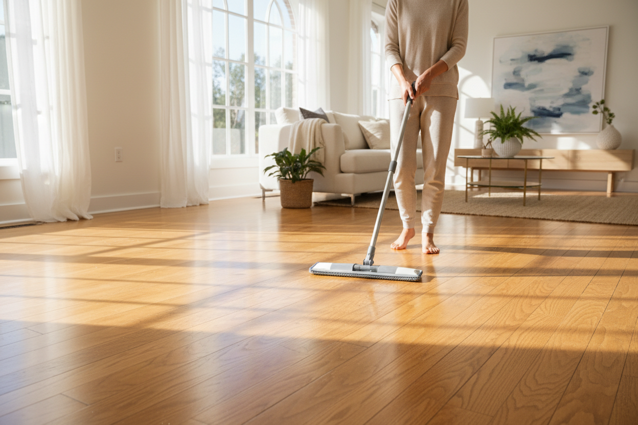 Hardwood floor cleaning and maintenance