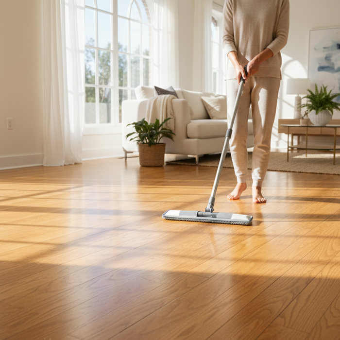 Hardwood floor cleaning and maintenance