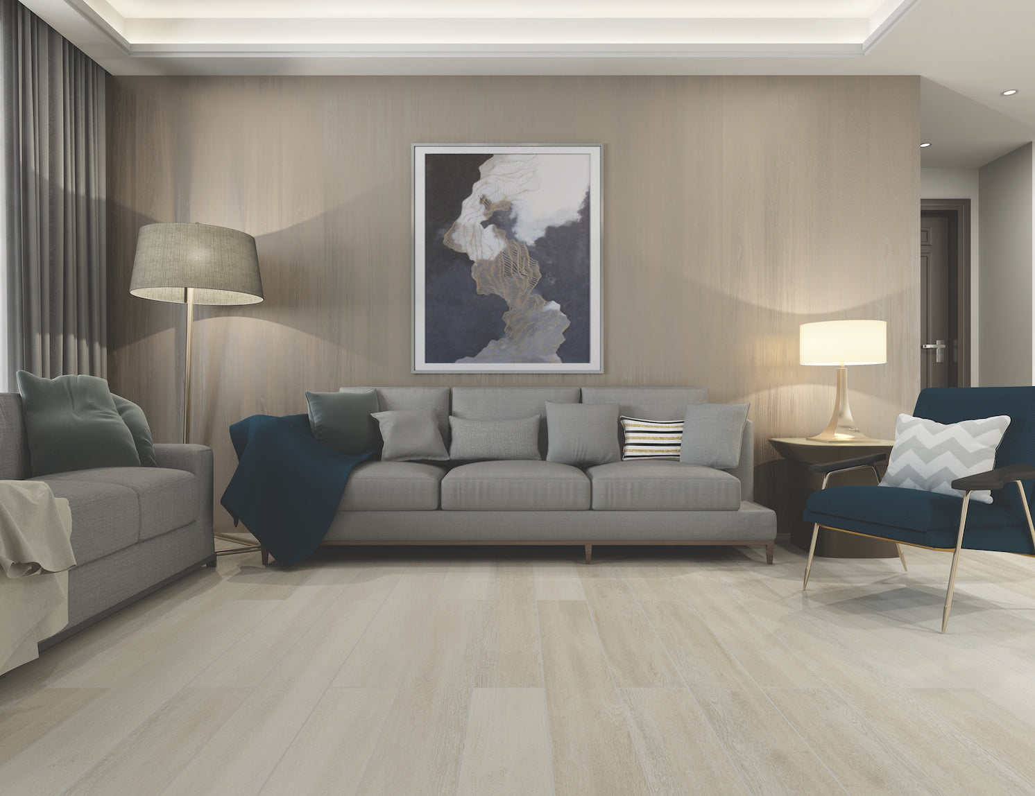 Keys 60 Luxury Vinyl Plank Flooring in Capshaw Doma